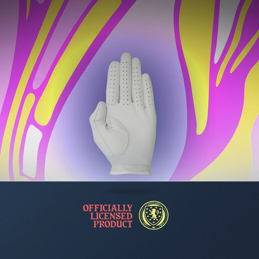 Ladies Official Scottish FA White Leather Golf Glove & Metal Ball Marker